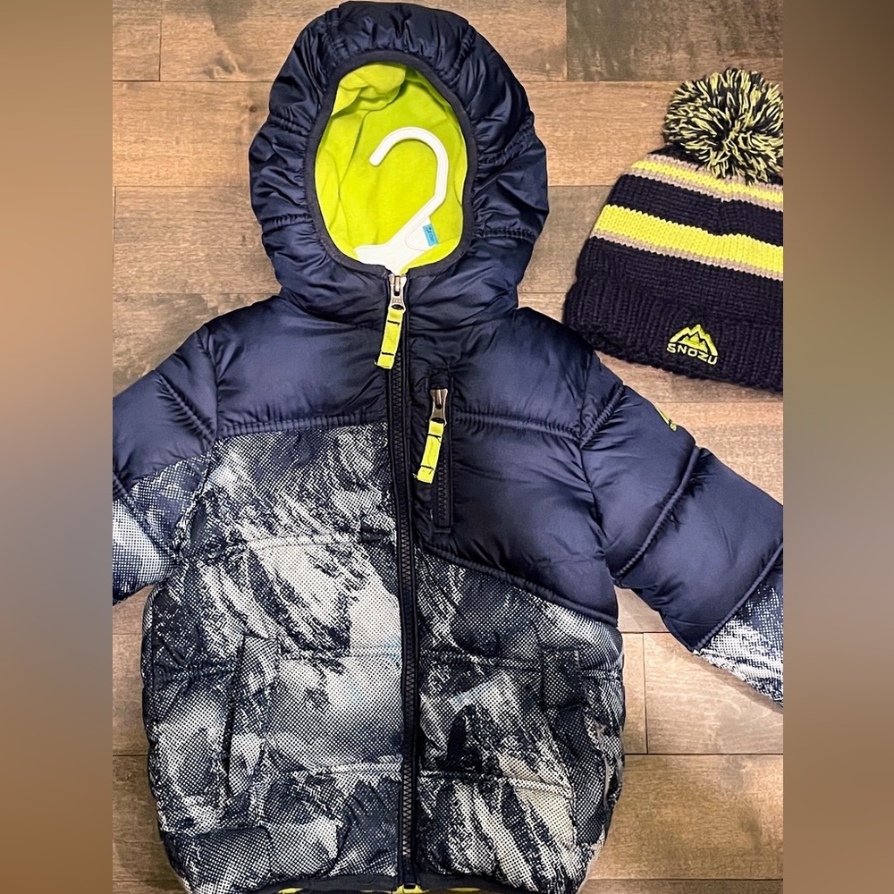 Snozu Size 3T Winter Coat and Hat